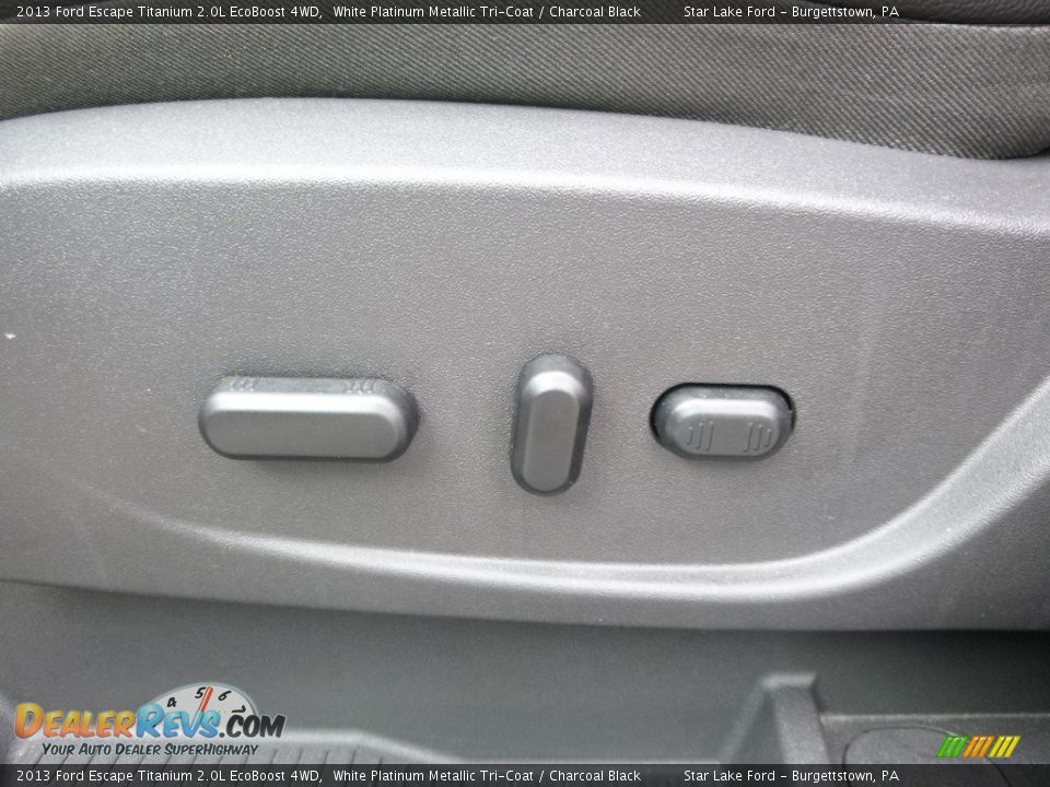 2013 Ford Escape Titanium 2.0L EcoBoost 4WD White Platinum Metallic Tri-Coat / Charcoal Black Photo #15