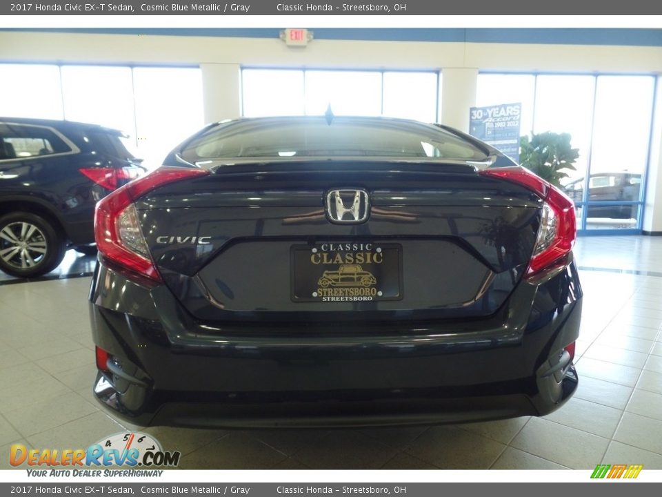 2017 Honda Civic EX-T Sedan Cosmic Blue Metallic / Gray Photo #5