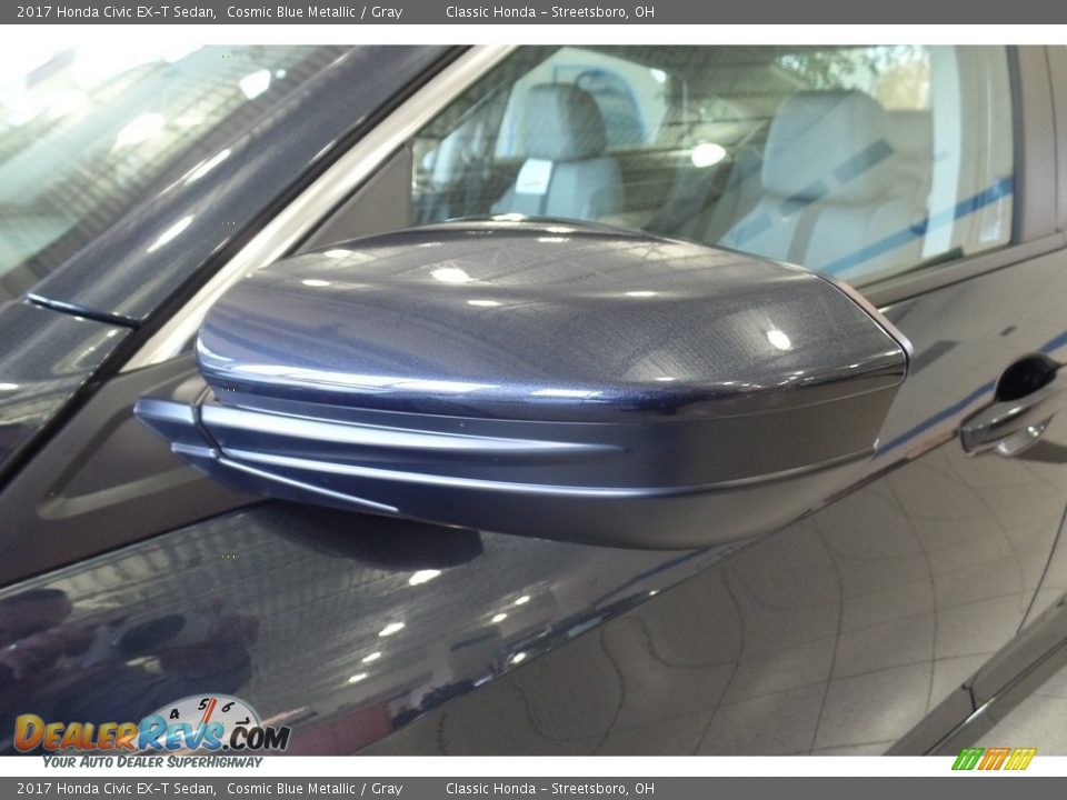 2017 Honda Civic EX-T Sedan Cosmic Blue Metallic / Gray Photo #9