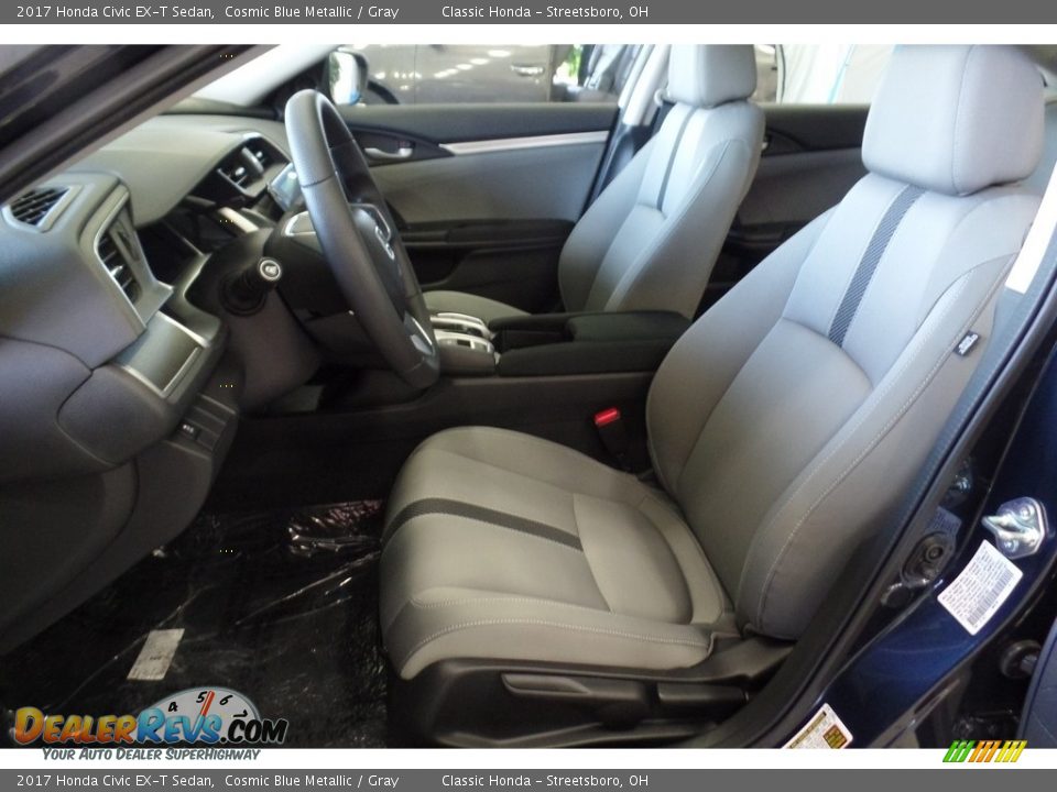 2017 Honda Civic EX-T Sedan Cosmic Blue Metallic / Gray Photo #13