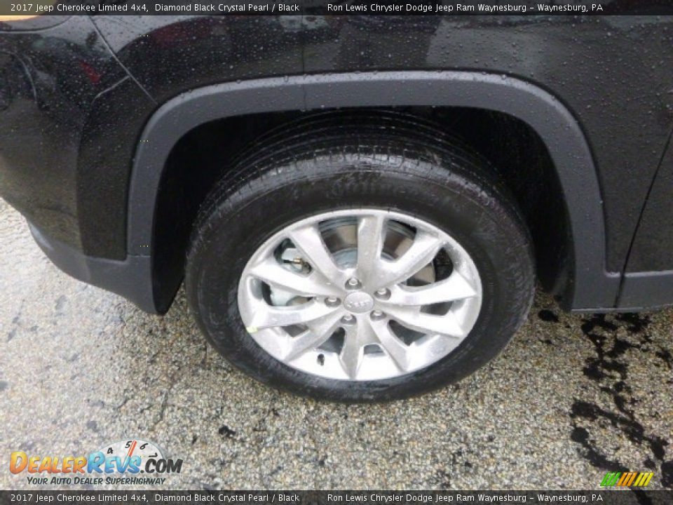 2017 Jeep Cherokee Limited 4x4 Diamond Black Crystal Pearl / Black Photo #2