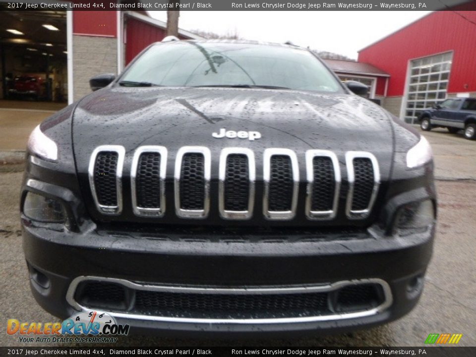 2017 Jeep Cherokee Limited 4x4 Diamond Black Crystal Pearl / Black Photo #7