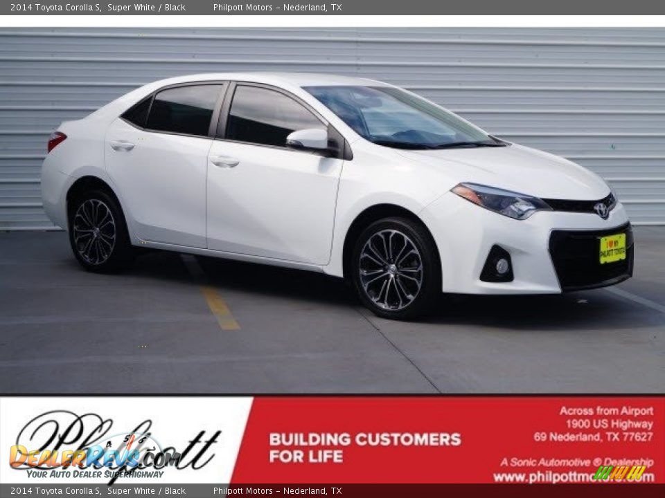 2014 Toyota Corolla S Super White / Black Photo #1
