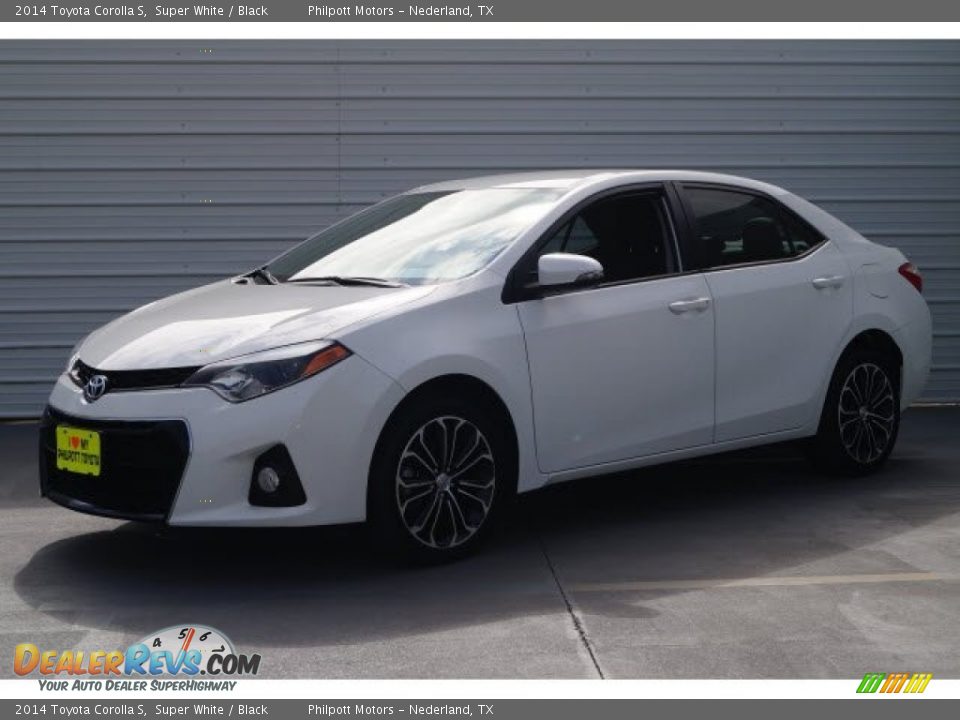 2014 Toyota Corolla S Super White / Black Photo #3