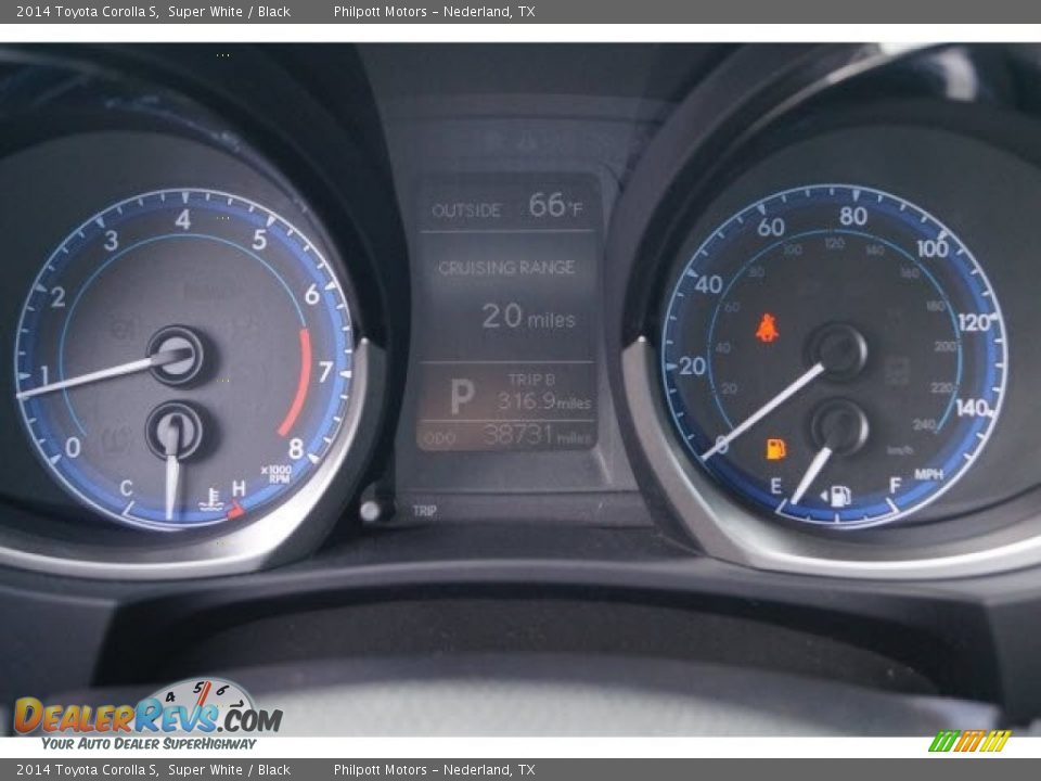 2014 Toyota Corolla S Super White / Black Photo #20