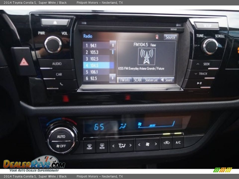 2014 Toyota Corolla S Super White / Black Photo #25