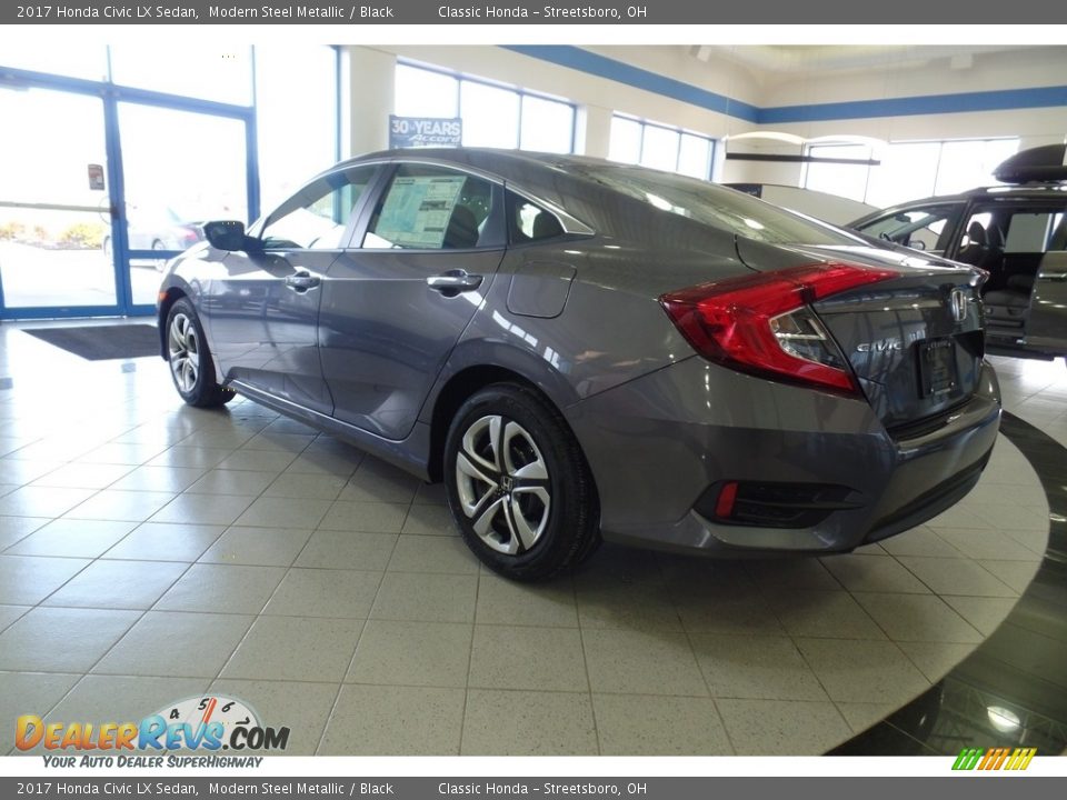 2017 Honda Civic LX Sedan Modern Steel Metallic / Black Photo #4