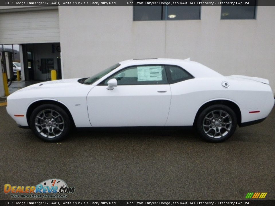 2017 Dodge Challenger GT AWD White Knuckle / Black/Ruby Red Photo #3
