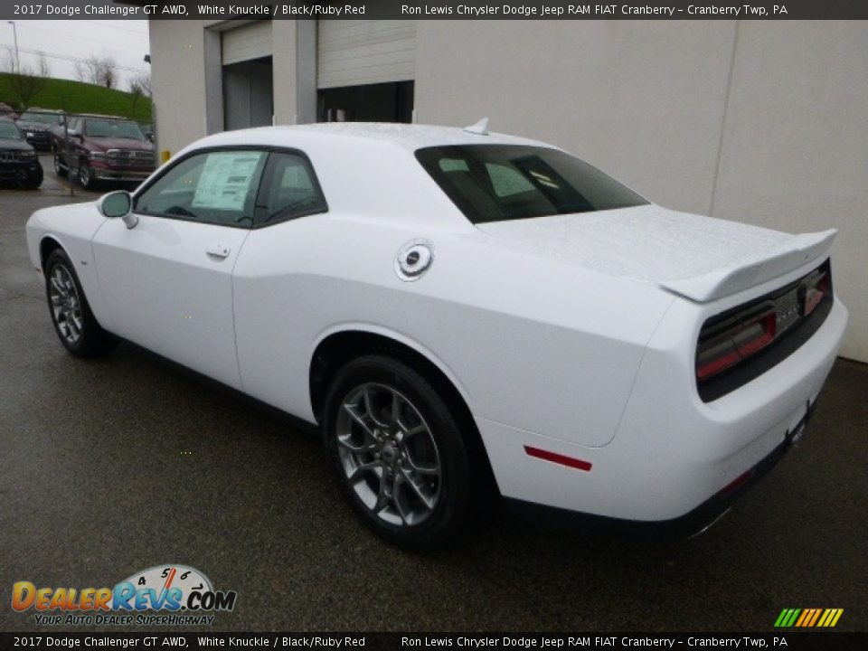 2017 Dodge Challenger GT AWD White Knuckle / Black/Ruby Red Photo #4