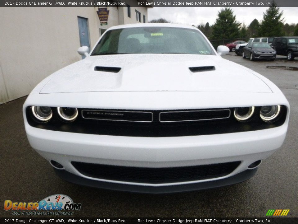 2017 Dodge Challenger GT AWD White Knuckle / Black/Ruby Red Photo #10