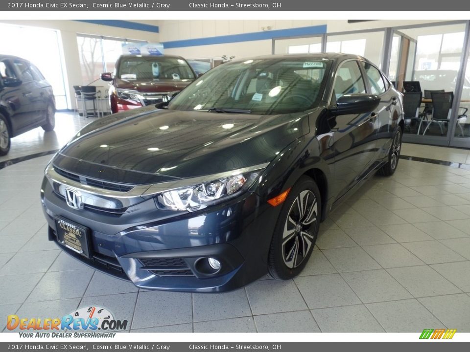 2017 Honda Civic EX Sedan Cosmic Blue Metallic / Gray Photo #1