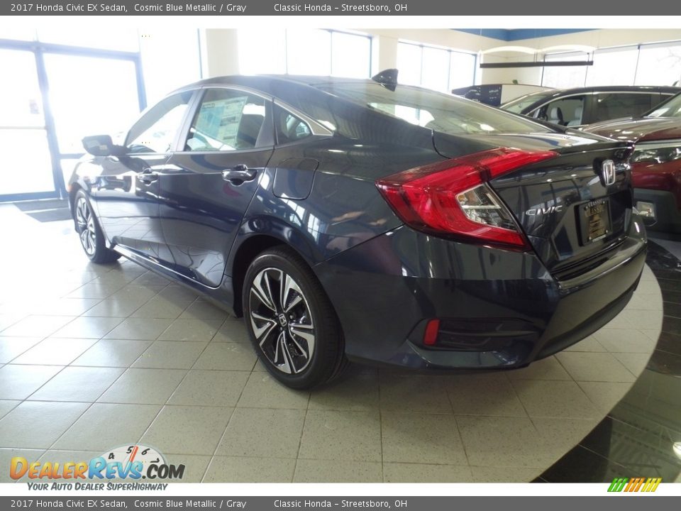 2017 Honda Civic EX Sedan Cosmic Blue Metallic / Gray Photo #2