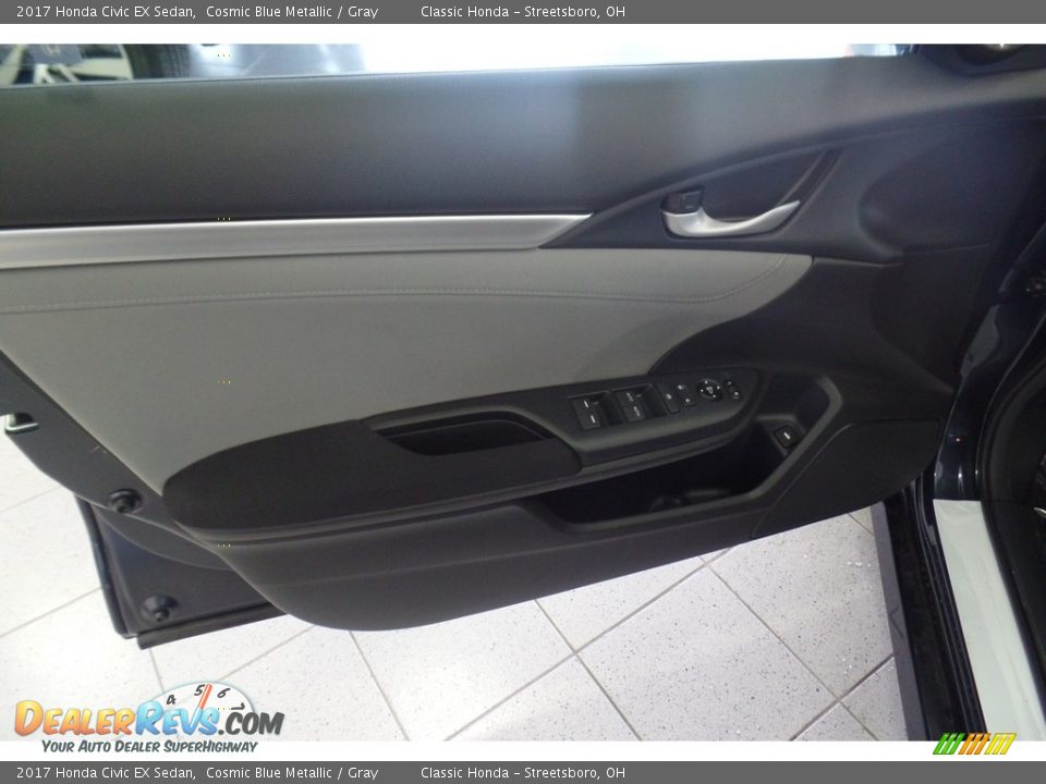2017 Honda Civic EX Sedan Cosmic Blue Metallic / Gray Photo #5