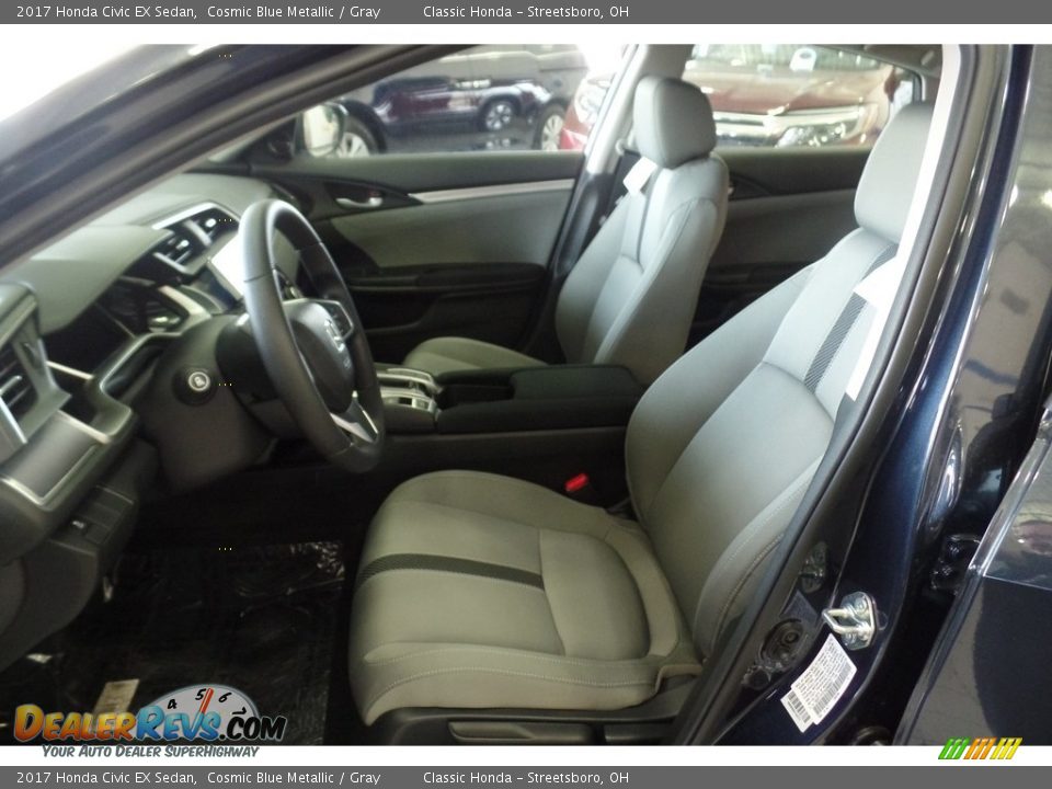 2017 Honda Civic EX Sedan Cosmic Blue Metallic / Gray Photo #8