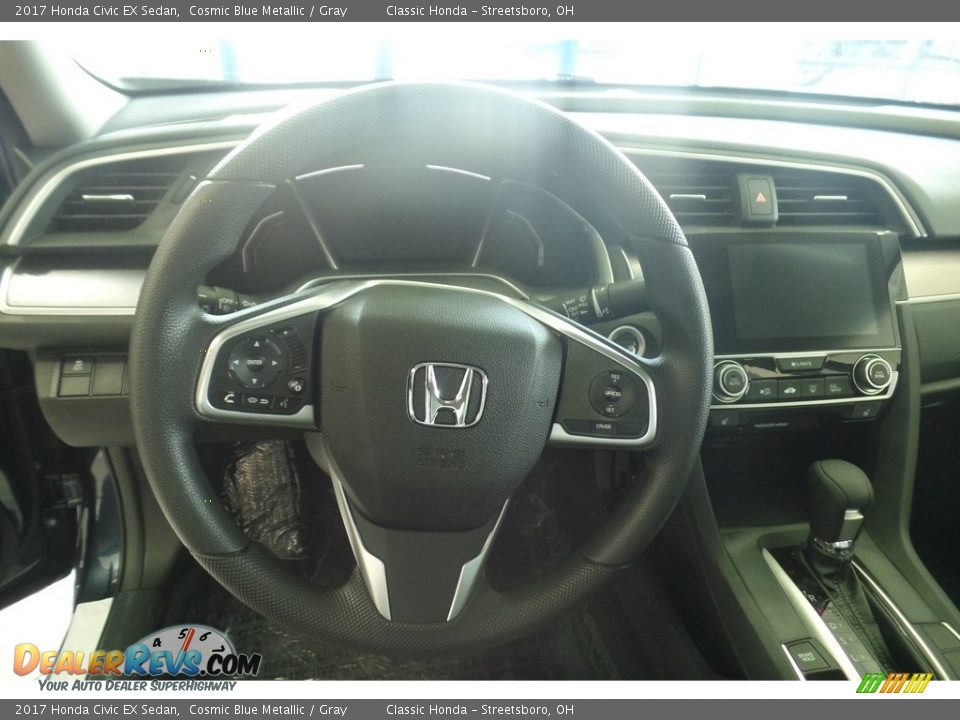 2017 Honda Civic EX Sedan Cosmic Blue Metallic / Gray Photo #10