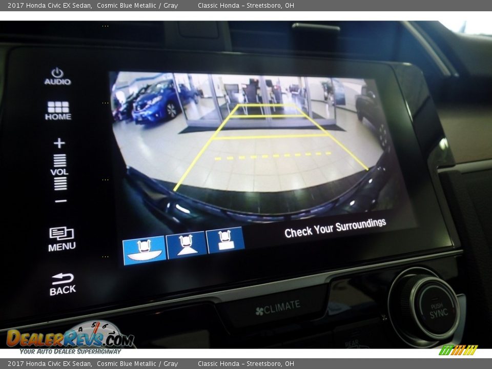 2017 Honda Civic EX Sedan Cosmic Blue Metallic / Gray Photo #12