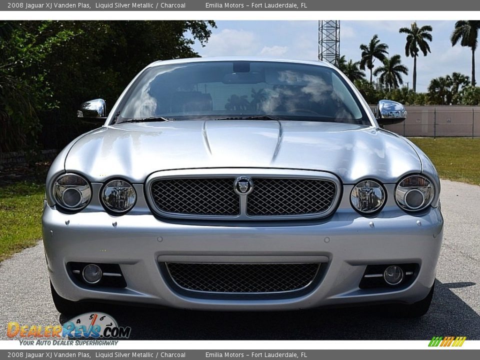 2008 Jaguar XJ Vanden Plas Liquid Silver Metallic / Charcoal Photo #8