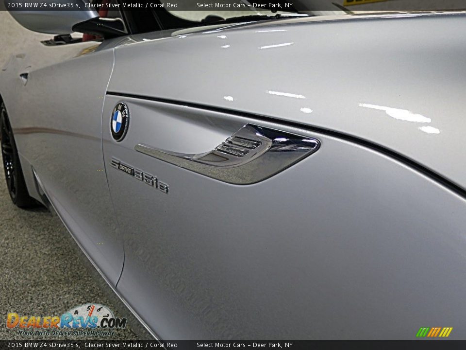 2015 BMW Z4 sDrive35is Glacier Silver Metallic / Coral Red Photo #15