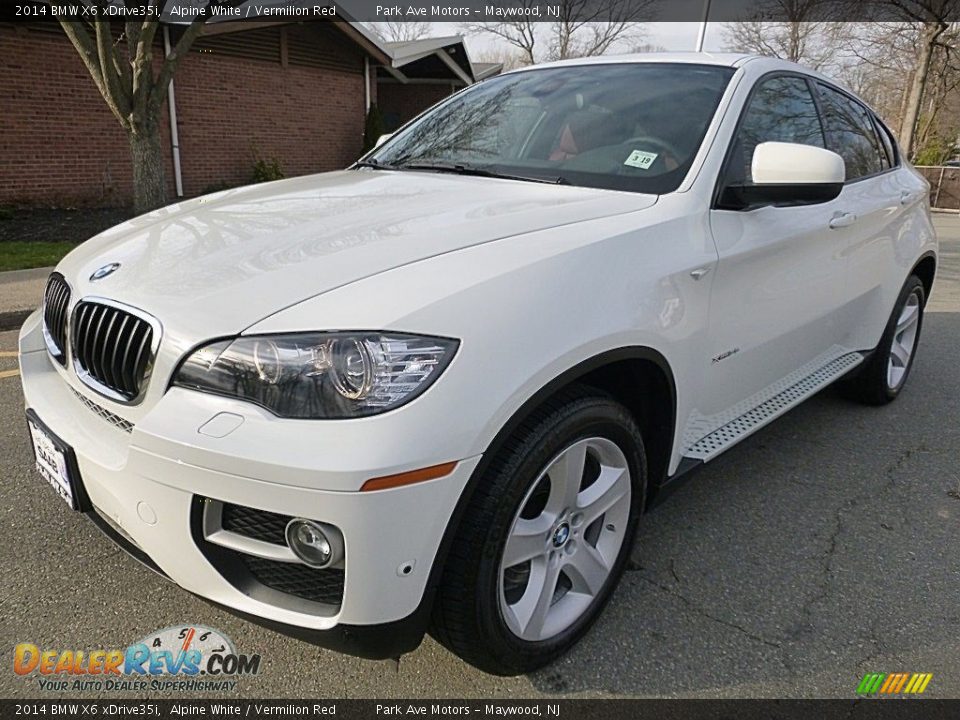 2014 BMW X6 xDrive35i Alpine White / Vermilion Red Photo #1
