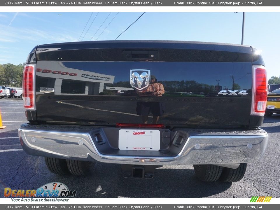 2017 Ram 3500 Laramie Crew Cab 4x4 Dual Rear Wheel Brilliant Black Crystal Pearl / Black Photo #6