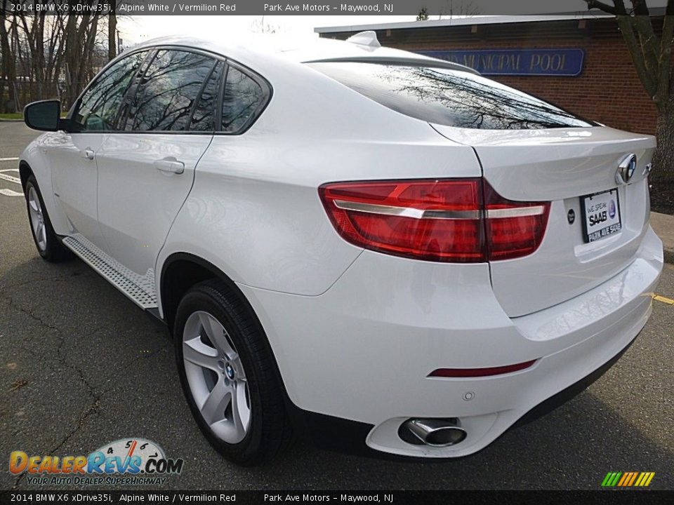 2014 BMW X6 xDrive35i Alpine White / Vermilion Red Photo #3