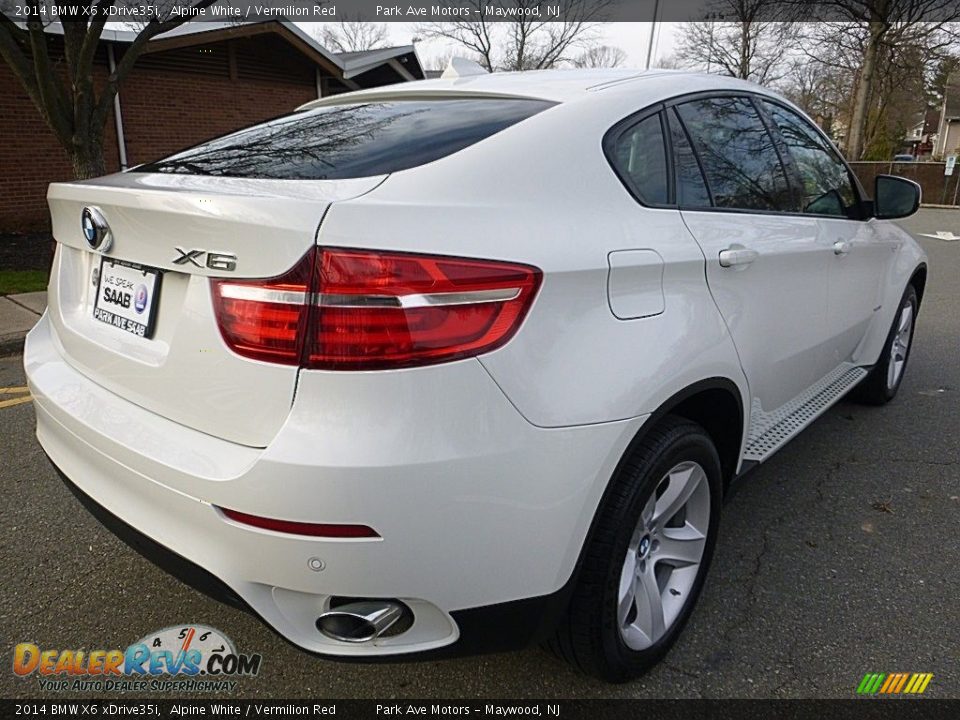 2014 BMW X6 xDrive35i Alpine White / Vermilion Red Photo #5
