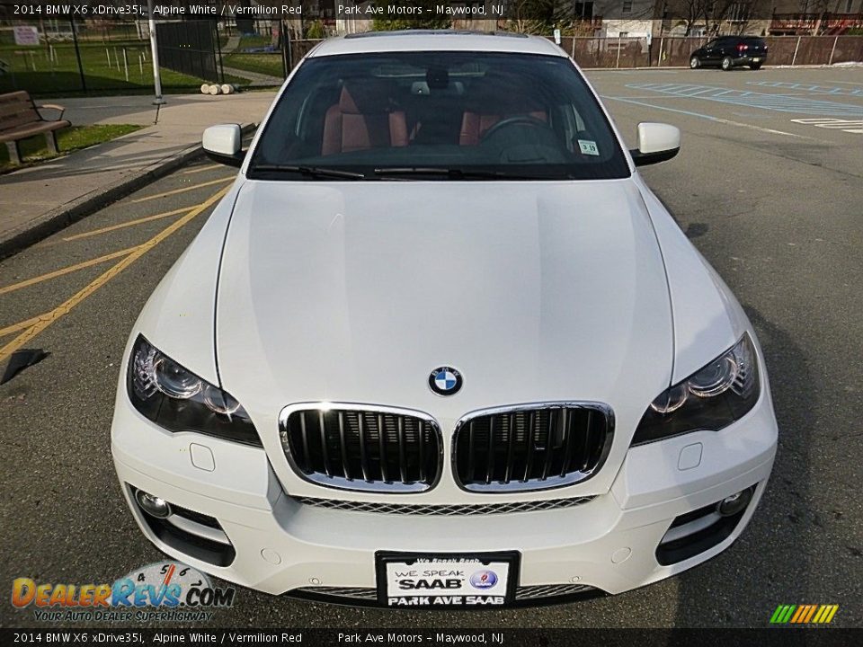 2014 BMW X6 xDrive35i Alpine White / Vermilion Red Photo #8