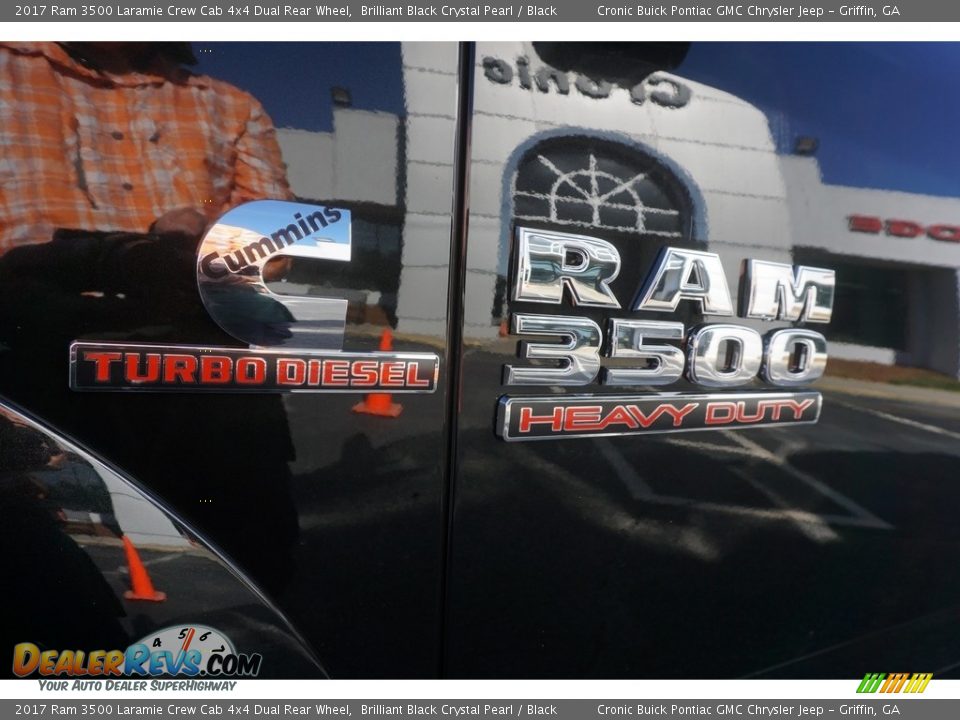 2017 Ram 3500 Laramie Crew Cab 4x4 Dual Rear Wheel Brilliant Black Crystal Pearl / Black Photo #13