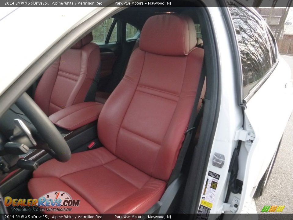 2014 BMW X6 xDrive35i Alpine White / Vermilion Red Photo #11
