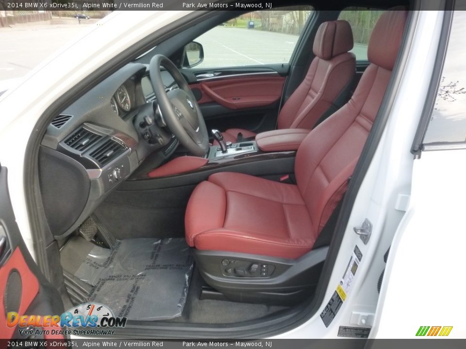 2014 BMW X6 xDrive35i Alpine White / Vermilion Red Photo #12