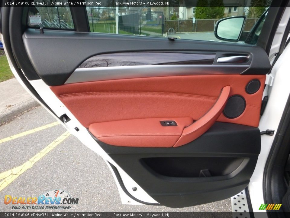 2014 BMW X6 xDrive35i Alpine White / Vermilion Red Photo #13