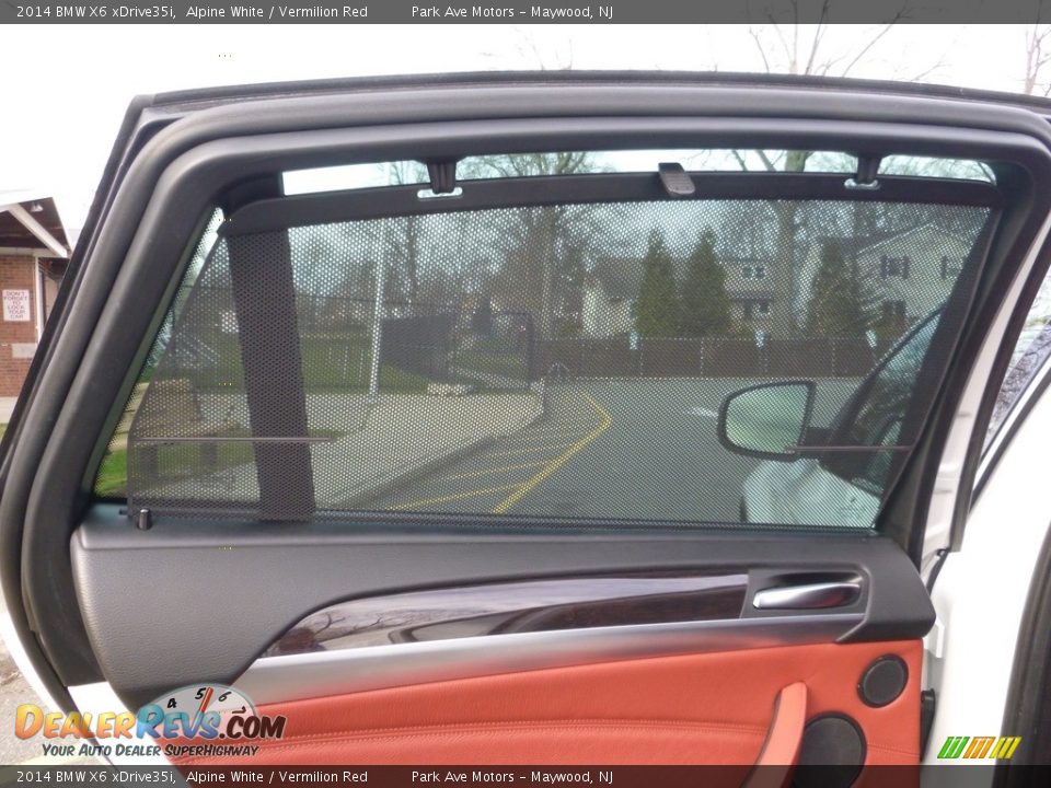 2014 BMW X6 xDrive35i Alpine White / Vermilion Red Photo #14