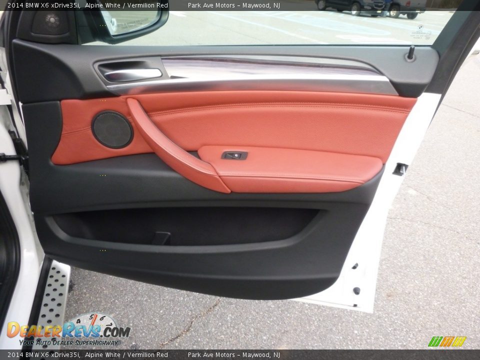 2014 BMW X6 xDrive35i Alpine White / Vermilion Red Photo #18