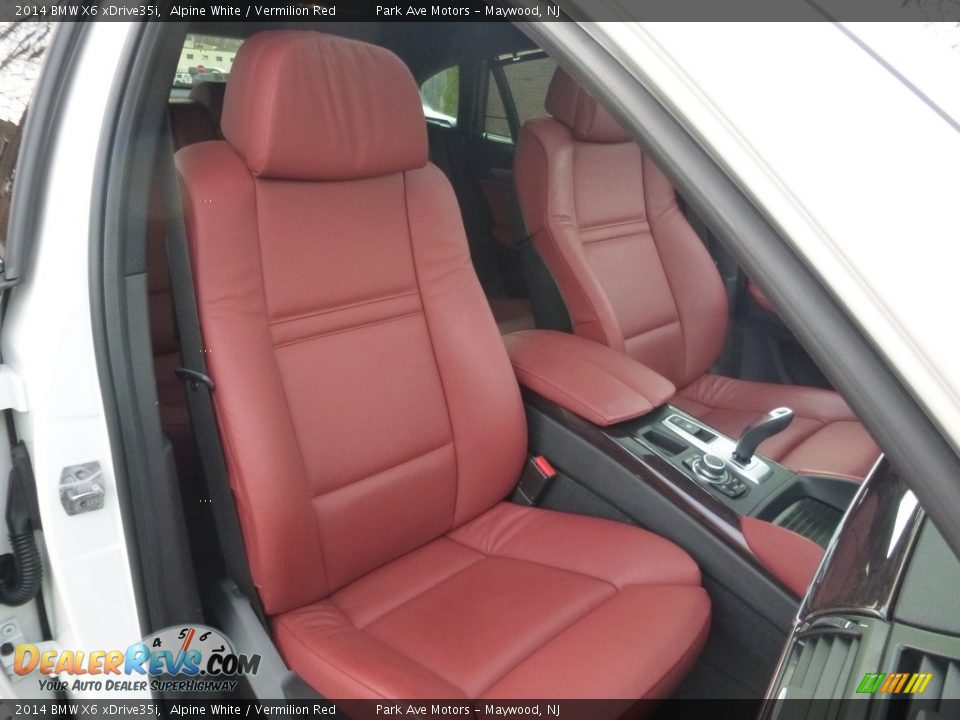 2014 BMW X6 xDrive35i Alpine White / Vermilion Red Photo #19
