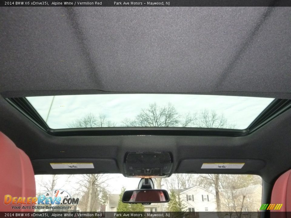 2014 BMW X6 xDrive35i Alpine White / Vermilion Red Photo #25