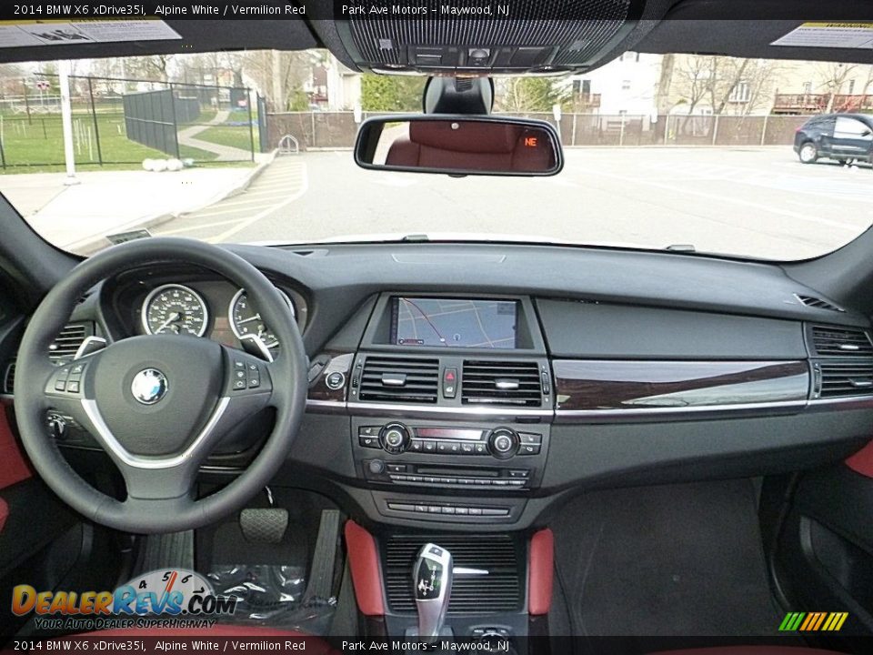 2014 BMW X6 xDrive35i Alpine White / Vermilion Red Photo #28