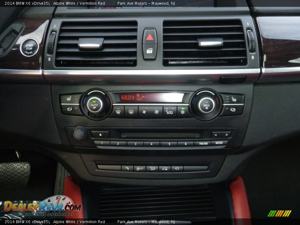 2014 BMW X6 xDrive35i Alpine White / Vermilion Red Photo #33