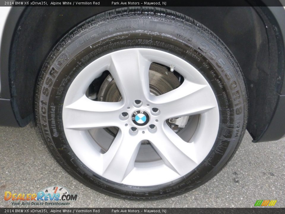 2014 BMW X6 xDrive35i Alpine White / Vermilion Red Photo #36