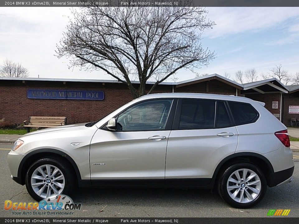 2014 BMW X3 xDrive28i Mineral Silver Metallic / Mojave Photo #2