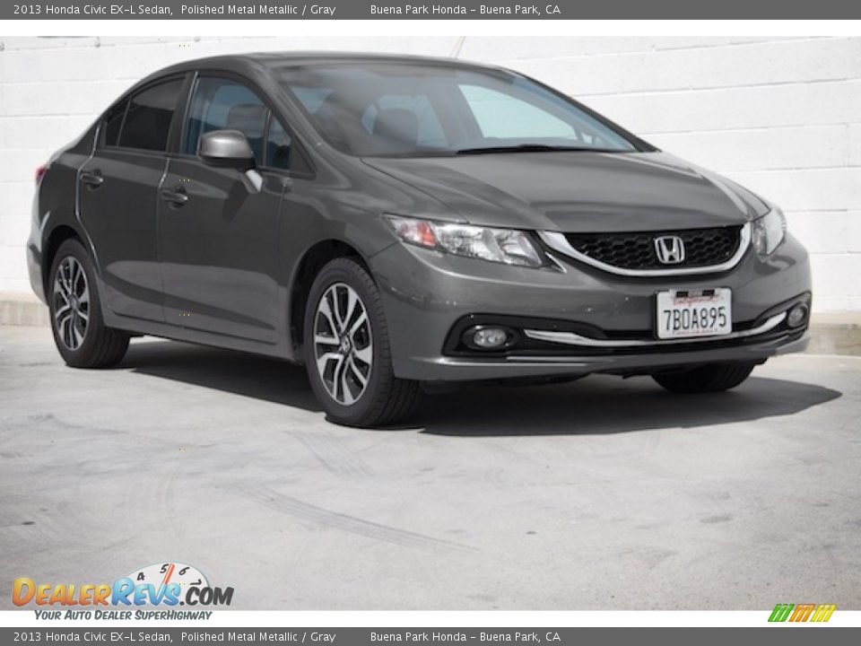 2013 Honda Civic EX-L Sedan Polished Metal Metallic / Gray Photo #1