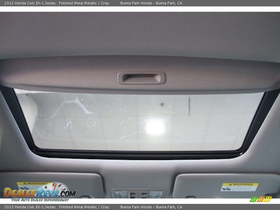 2013 Honda Civic EX-L Sedan Polished Metal Metallic / Gray Photo #13
