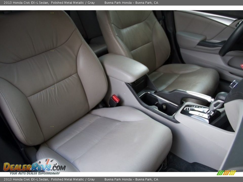 2013 Honda Civic EX-L Sedan Polished Metal Metallic / Gray Photo #18