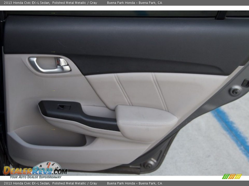 2013 Honda Civic EX-L Sedan Polished Metal Metallic / Gray Photo #23