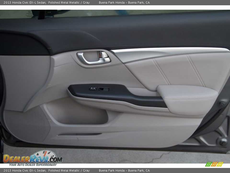 2013 Honda Civic EX-L Sedan Polished Metal Metallic / Gray Photo #24