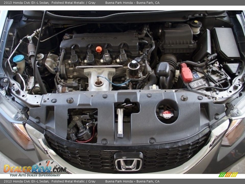 2013 Honda Civic EX-L Sedan Polished Metal Metallic / Gray Photo #25