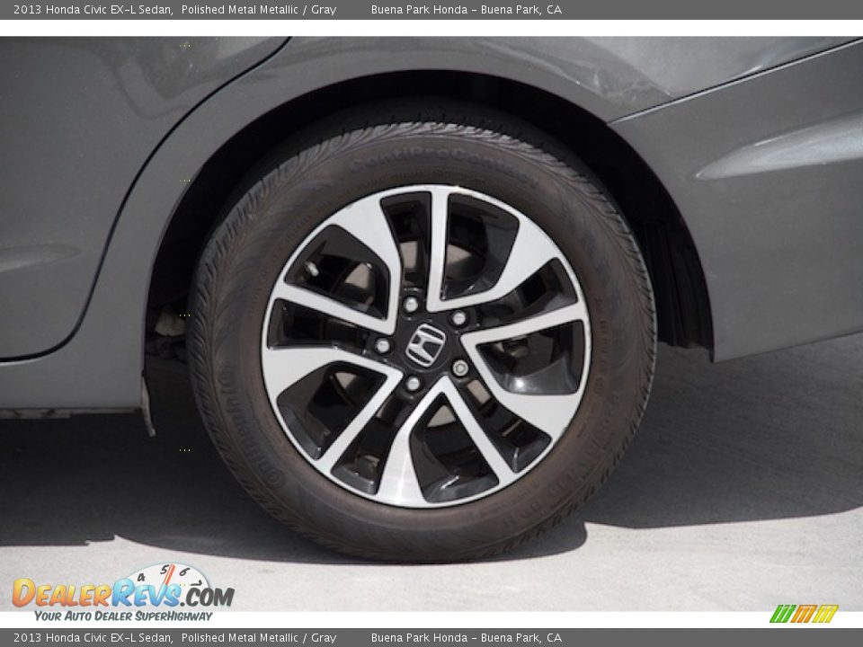 2013 Honda Civic EX-L Sedan Polished Metal Metallic / Gray Photo #27