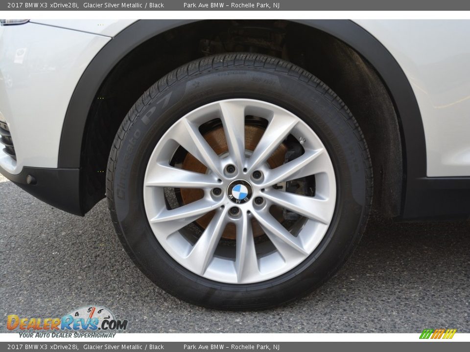 2017 BMW X3 xDrive28i Glacier Silver Metallic / Black Photo #32