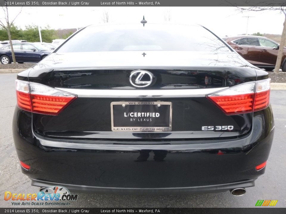 2014 Lexus ES 350 Obsidian Black / Light Gray Photo #6