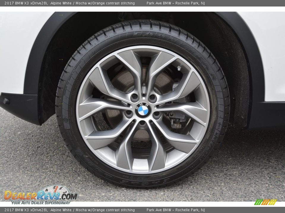2017 BMW X3 xDrive28i Alpine White / Mocha w/Orange contrast stitching Photo #32