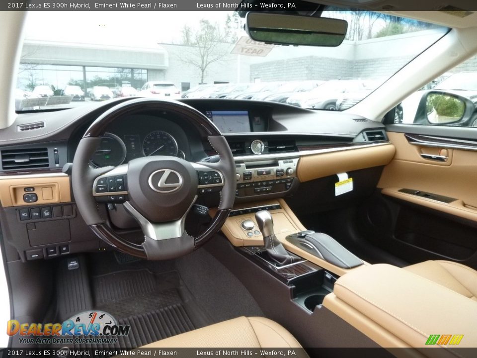 Flaxen Interior - 2017 Lexus ES 300h Hybrid Photo #9
